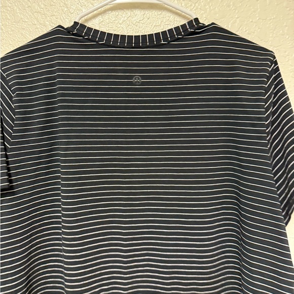 🍋 LULULEMON Black Striped Love Crew Short Sleeve Shirt Size 14 - Picture 8 of 15